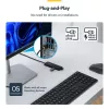 StarTech.com Hub USB-A de 4 puertos, 5 Gbit/s, alimentación por bus, mini hub USB-A a 4x USB-A, cable host extra largo de 61 cm, plástico PCR, hub USB portátil para escritorio/portátil
