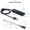 StarTech.com Hub USB-A de 4 puertos, 5 Gbit/s, alimentación por bus, mini hub USB-A a 4x USB-A, cable host extra largo de 61 cm, plástico PCR, hub USB portátil para escritorio/portátil