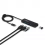 StarTech.com Hub USB-C de 4 puertos, 5 Gbit/s, alimentación por bus, mini hub USB-C a 4x USB-A, cable host extra largo de 61 cm, plástico PCR, hub USB portátil para escritorio/portátil
