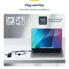 StarTech.com Hub USB-C de 4 puertos, 5 Gbit/s, alimentación por bus, mini hub USB-C a 4x USB-A, cable host extra largo de 61 cm, plástico PCR, hub USB portátil para escritorio/portátil