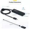 StarTech.com Hub USB-C de 4 puertos, 5 Gbit/s, alimentación por bus, mini hub USB-C a 4x USB-A, cable host extra largo de 61 cm, plástico PCR, hub USB portátil para escritorio/portátil