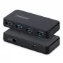 StarTech.com Hub USB-A de 4 puertos, 5 Gbit/s, con alimentación propia, cable host 2 en 1 USB-C y USB-A, 1 puerto de carga BC 1.2, fuente de alimentación de 24 W incluida, MacBook y Windows