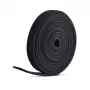 StarTech.com Rollo de cinta de velcro de 75 ft (22,8 m), 12,7 mm de ancho, negro, bridas reutilizables recortables, cinta de sujeción, envolturas de tela ajustables, rollo grande
