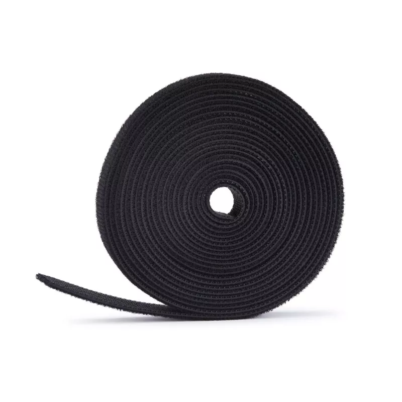 StarTech.com Rollo de cinta de velcro de 75 ft (22,8 m), 12,7 mm de ancho, negro, bridas reutilizables recortables, cinta de sujeción, envolturas de tela ajustables, rollo grande