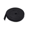 StarTech.com Rollo de cinta de velcro de 75 ft (22,8 m), 12,7 mm de ancho, negro, bridas reutilizables recortables, cinta de sujeción, envolturas de tela ajustables, rollo grande
