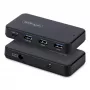 StarTech.com Hub USB-C y USB-A de 4 puertos, 5Gbps, autoalimentado, cable host USB-C y USB-A 2 en 1, 1x USB-C y 3x USB-A (1x BC 1.2), fuente de alimentación de 36W incluida