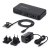 StarTech.com Hub USB-C y USB-A de 4 puertos, 5Gbps, autoalimentado, cable host USB-C y USB-A 2 en 1, 1x USB-C y 3x USB-A (1x BC 1.2), fuente de alimentación de 36W incluida