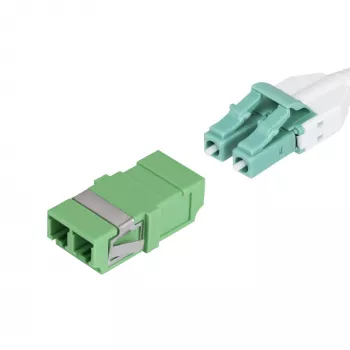 StarTech.com Acoplador LC a LC pack de 10, acoplador de fibra óptica LC monomodo OS2 con huella SC sin brida, adaptador LC/APC dúplex