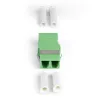 StarTech.com Acoplador LC a LC pack de 10, acoplador de fibra óptica LC monomodo OS2 con huella SC sin brida, adaptador LC/APC dúplex