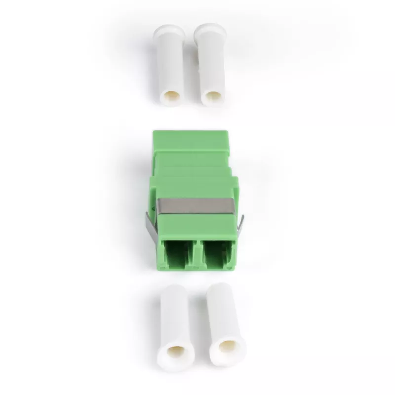 StarTech.com Acoplador LC a LC pack de 10, acoplador de fibra óptica LC monomodo OS2 con huella SC sin brida, adaptador LC/APC dúplex