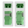 StarTech.com Acoplador LC a LC pack de 10, acoplador de fibra óptica LC monomodo OS2 con huella SC sin brida, adaptador LC/APC dúplex