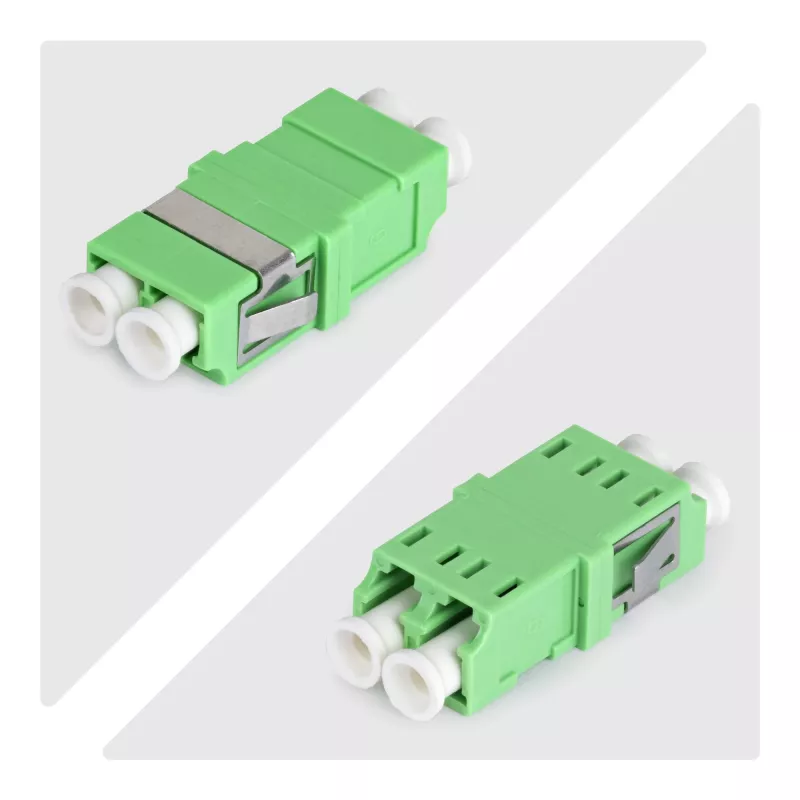 StarTech.com Acoplador LC a LC pack de 10, acoplador de fibra óptica LC monomodo OS2 con huella SC sin brida, adaptador LC/APC dúplex
