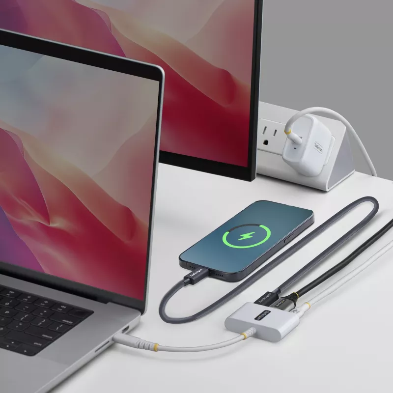 StarTech.com Adaptador multipuerto USB-C a HDMI con carga PD de 140W, HDMI 4K 60Hz, hub USB 5Gbit/s, mini dock para MacBook / Dell / Thinkpad / HP / iPad / tablets