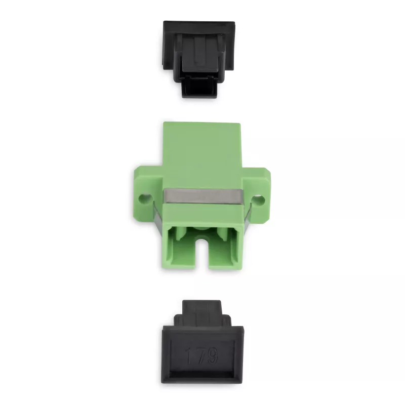 StarTech.com Acoplador SC a SC pack de 10, acoplador de fibra óptica SC monomodo OS2 con brida, adaptador SC/APC simplex