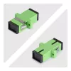StarTech.com Acoplador SC a SC pack de 10, acoplador de fibra óptica SC monomodo OS2 con brida, adaptador SC/APC simplex