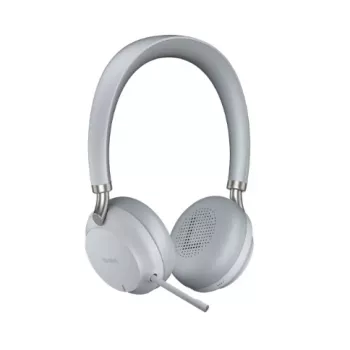 Yealink BH72 Auricular con cable e inalámbrico diadema llamadas/música USB Type-A Bluetooth base de carga Gris claro