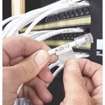 DYMO XTL Marcador de cables/hilos laminado | 21 mm x 39 mm | Negro sobre blanco