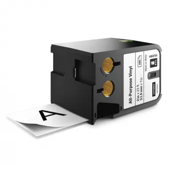 DYMO XTL Etiquetas de vinilo multiusos | 54 mm x 7 m | Negro sobre blanco