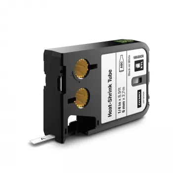 DYMO XTL Tubos de etiquetas termorretráctiles | 6 mm x 2.7 m | Negro sobre blanco