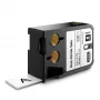 DYMO XTL Etiquetas termorretráctiles | 24 mm x 2,7 m | Negro sobre blanco