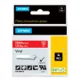 DYMO Rhino Etiquetas de vinilo industriales | 12 mm x 5,5 m | Impresión blanca sobre rojo | Autoadhesivas | para impresoras de etiquetas LabelManager y Rhino