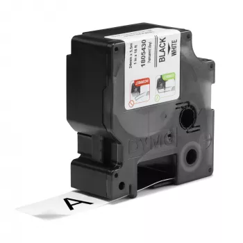 DYMO Rhino Etiquetas de vinilo industriales | 24 mm x 5,5 m | Impresión negra sobre blanco | Autoadhesivas | para impresoras de etiquetas LabelManager y Rhino