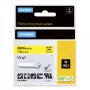 DYMO Rhino Etiquetas de vinilo industriales | 24 mm x 5,5 m | Impresión negra sobre amarillo | Autoadhesivas | para impresoras de etiquetas LabelManager y Rhino
