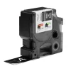 DYMO Rhino Etiquetas de vinilo industriales | 24 mm x 5,5 m | Impresión blanca sobre negro | Autoadhesivas | para impresoras de etiquetas LabelManager y Rhino
