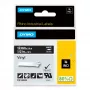 DYMO Rhino Etiquetas de vinilo industriales | 12 mm x 5,5 m | Impresión blanca sobre negro | Autoadhesivas | para impresoras de etiquetas LabelManager y Rhino