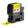 DYMO Rhino Tubos de etiquetas termorretráctiles para cables industriales | 24 mm x 1,5 m | Impresión negra sobre amarillo | para impresoras de etiquetas Rhino