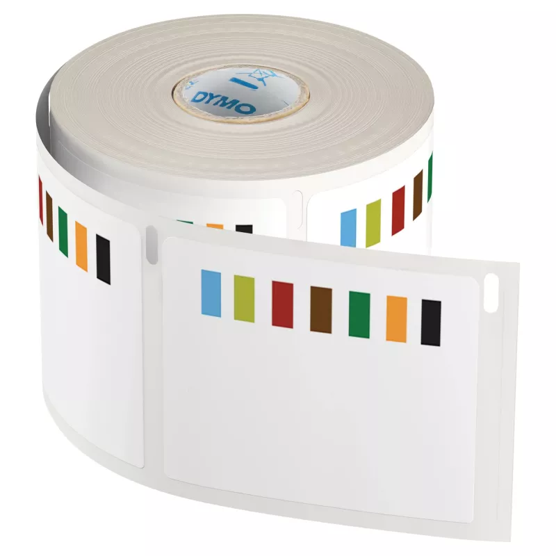 DYMO Authentic LabelWriter Etiquetas para rotación de existencias para la industria alimentaria | 54 mm x 70 mm | 400 etiquetas autoadhesivas codificadas por colores | Para impresoras de etiquetas LabelWriter