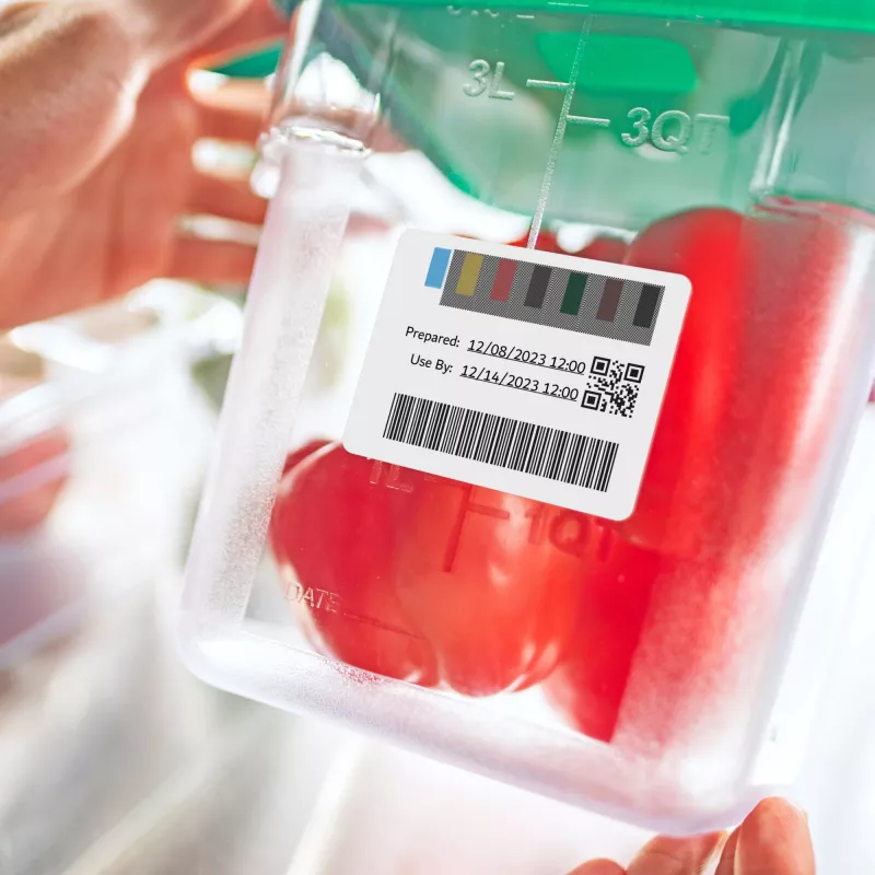 DYMO Authentic LabelWriter Etiquetas para rotación de existencias para la industria alimentaria | 54 mm x 70 mm | 400 etiquetas autoadhesivas codificadas por colores | Para impresoras de etiquetas LabelWriter