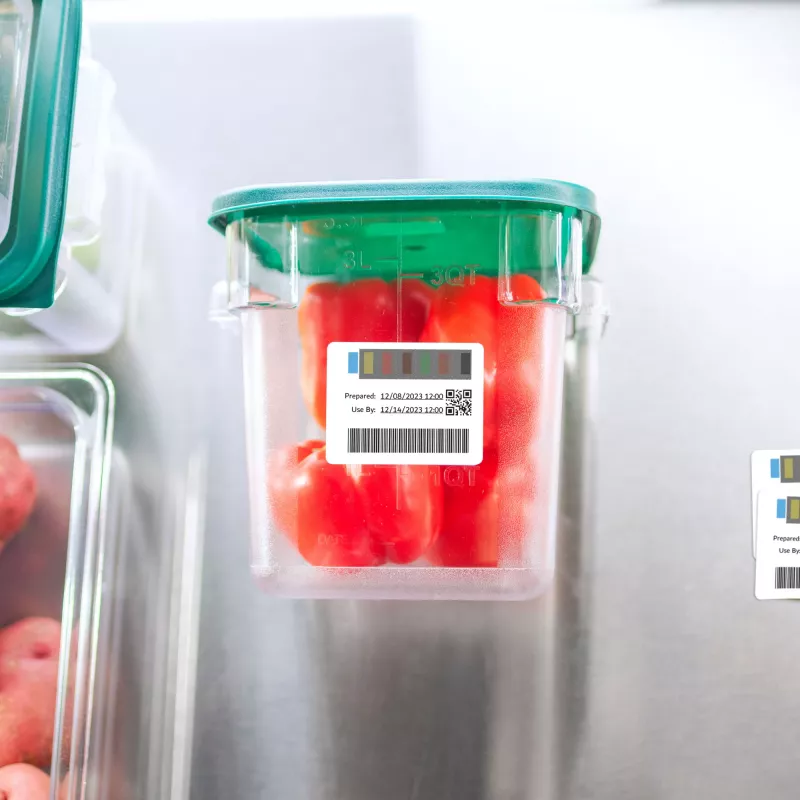 DYMO Authentic LabelWriter Etiquetas para rotación de existencias para la industria alimentaria | 54 mm x 70 mm | 400 etiquetas autoadhesivas codificadas por colores | Para impresoras de etiquetas LabelWriter