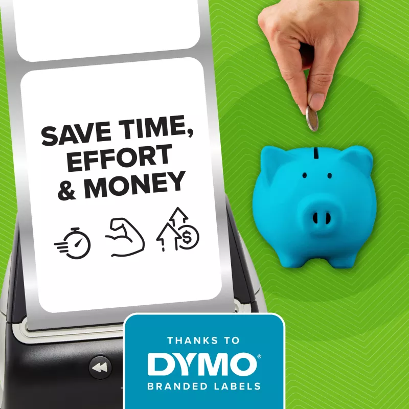DYMO Authentic LW Etiquetas de precios 2-Up | 10 mm x 19 mm | Etiquetas para impresoras de etiquetas LabelWriter | 1 rollo con 1500 etiquetas de precios autoadhesivas