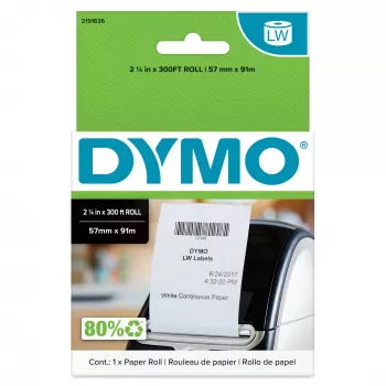 DYMO Authentic LabelWriter Etiquetas continuas | 57 mm x 91 m (2 1/4