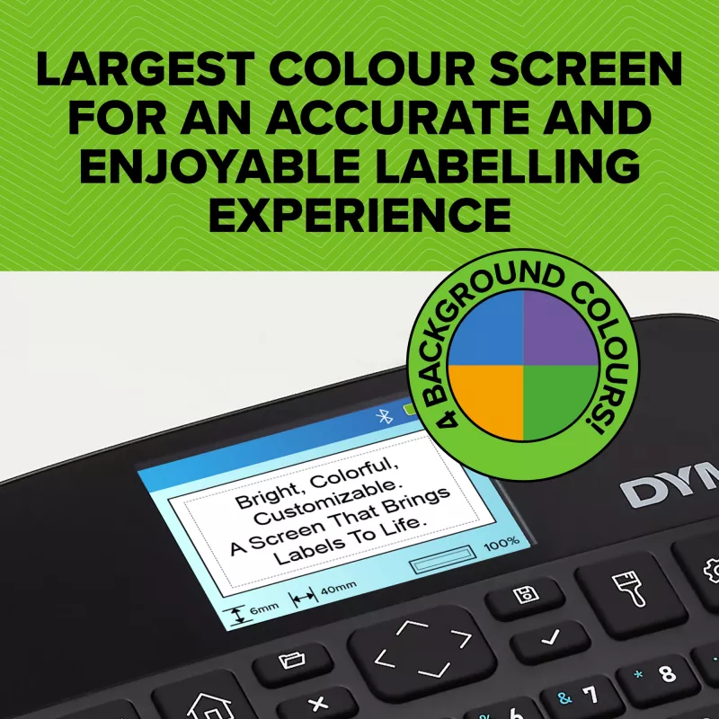 DYMO LabelManager Executive 640 CB Impresora de etiquetas portátil | Etiquetadora compacta con teclado QWERTY | Conectividad Bluetooth y USB | Compatible con etiquetas D1 estándar y resistentes