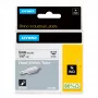 DYMO Rhino Tubos de etiquetas termorretráctiles para cables industriales | 6 mm x 1,5 m | Impresión negra sobre blanco | para etiquetadoras Rhino