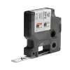 DYMO Rhino Tubos de etiquetas termorretráctiles para cables industriales | 12 mm x 1,5 m | Impresión negra sobre blanco | para etiquetadoras Rhino