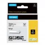 DYMO Rhino Etiquetas de vinilo industriales | 12 mm x 5,5 m | Impresión negra sobre blanco | Autoadhesivas | para impresoras de etiquetas Rhino y LabelManager