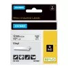 DYMO Rhino Etiquetas de vinilo industriales | 12 mm x 5,5 m | Impresión negra sobre blanco | Autoadhesivas | para impresoras de etiquetas Rhino y LabelManager