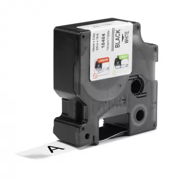 DYMO Rhino Etiquetas de poliéster permanente industriales | 19 mm x 5,5 m | Impresión negra sobre blanco | Autoadhesivas | para impresoras de etiquetas Rhino y LabelManager