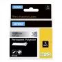 DYMO Rhino Etiquetas de poliéster permanente industriales | 12 mm x 5,5 m | Impresión negra sobre metalizado | para impresoras de etiquetas Rhino y LabelManager