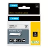 DYMO Rhino Etiquetas de nailon flexible industriales | 12 mm x 3,5 m | Impresión negra sobre blanco | Autoadhesivas | para impresoras de etiquetas Rhino y LabelManager