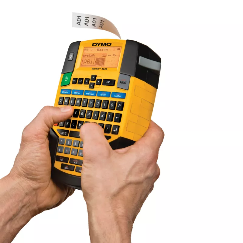 DYMO Rhino Etiquetas de nailon flexible industriales | 12 mm x 3,5 m | Impresión negra sobre blanco | Autoadhesivas | para impresoras de etiquetas Rhino y LabelManager