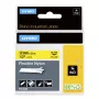 DYMO Rhino Etiquetas de nailon flexible industriales | 12 mm x 3,5 m | Impresión negra sobre amarillo | Autoadhesivas | para impresoras de etiquetas Rhino y LabelManager