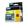 DYMO Rhino Etiquetas de nailon flexible industriales | 19 mm x 3,5 m | Impresión negra sobre amarillo | Autoadhesivas | para impresoras de etiquetas Rhino y LabelManager