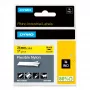 DYMO Rhino Etiquetas de nailon flexible industriales | 24 mm x 3,5 m | Negro sobre amarillo | Autoadhesivas | para etiquetadoras Rhino y LabelManager