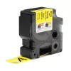 DYMO Rhino Etiquetas de nailon flexible industriales | 24 mm x 3,5 m | Negro sobre amarillo | Autoadhesivas | para etiquetadoras Rhino y LabelManager
