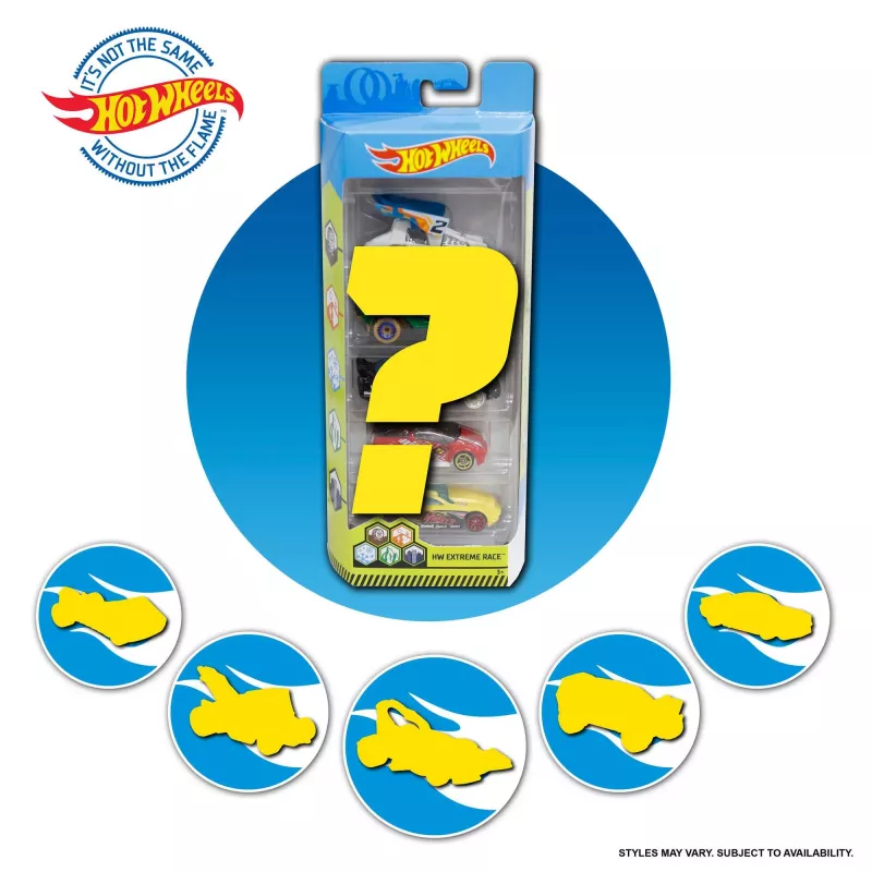 Hot Wheels Pack de 5 Surtido, Set de vehículos, 3 año(s), Colores variados
