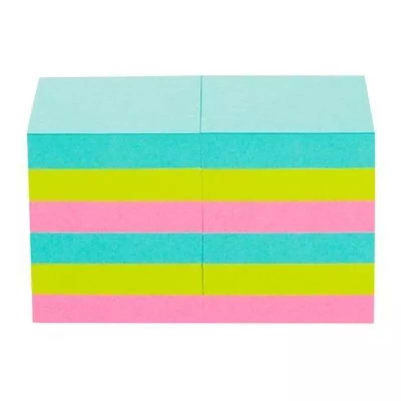 3M 622-12SS-MIA Notas adhesivas Cuadradas Azul, Rosa, Amarillo Autoadhesivas